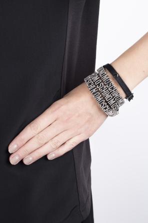 Leather bracelet with decorative logo, zdjęcie 2 Leather bracelet with decorative logo od Moschino